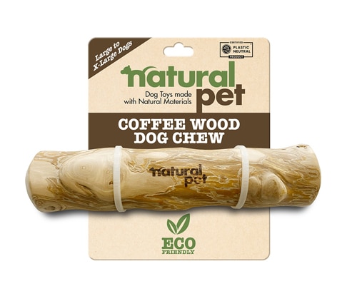 Natural Pet Coffee Wood Natural Chew Toy Large to X-Large Dogs - Large