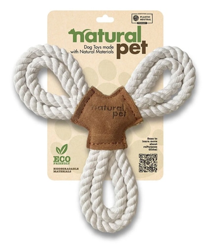 Natural Pet Dog Toy Eco-Friendly Leather Tri-Flyer