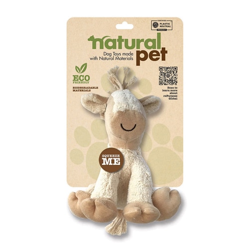 Natural Pet Eco-Friendly Plush Horse Squeaker Dog Toy