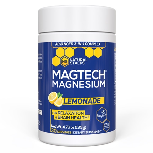 Natural Stacks MagTech Lemonade Drink for Brain Health & Relaxation