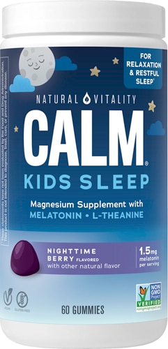 Natural Vitality Calm Kids Sleep Gummies Nighttime Berry