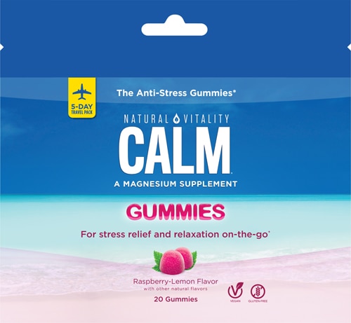 Natural Vitality Calm MagnesiumTravel Pack Raspberry Lemon
