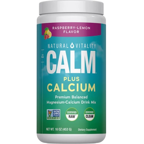 Natural Vitality Calm Plus Calcium Magnesium Drink Mix Raspberry Lemon
