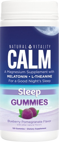 Natural Vitality Calm Sleep Gummies Magnesium Blueberry Pomegranate