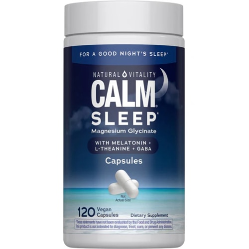 Natural Vitality Calm Sleep Magnesium Melatonin L-Theanine GABA
