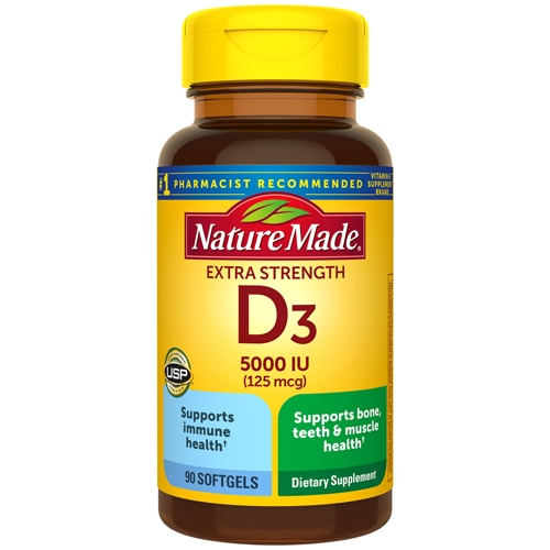 Nature Made 125 mcg Vitamin D3 Liquid Softgels