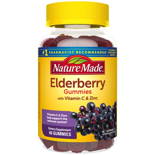 Nature Made Elderberry Gummies Raspberry