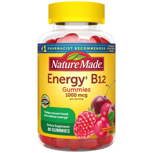 Nature Made Energy B-12 Adult Gummies Cherry & Wild Berries