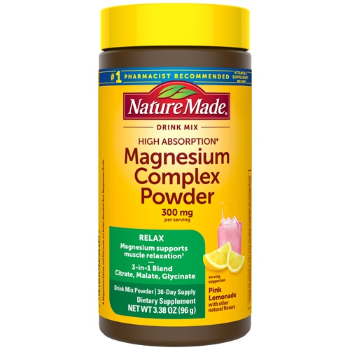 Nature Made High Absorption Magnesium Complex Drink Mix Powder Pink Lemonade