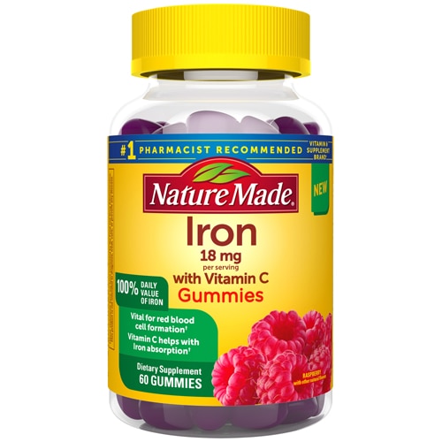 Nature Made Iron Gummies with Vitamin C Raspberry