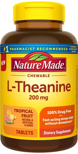 Nature Made L-Theanine Chewable Tropical Fruit