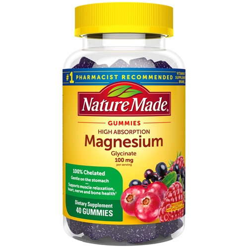 Nature Made Magnesium Glycinate Gummies Mixed Berry