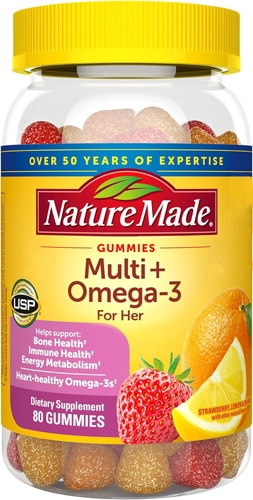 Nature Made Multi + Omega 3 For Her Strawberry Lemon & Orange