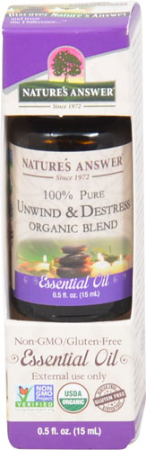 Nature's Answer 100% Pure Organic Essential Oil Blend Unwind & Destress