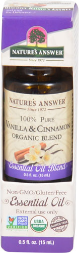 Nature's Answer 100% Pure Organic Essential Oil Blend Vanilla & Cinnamon