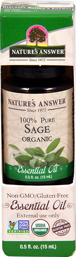 Nature's Answer 100% Pure Organic Essential Oil Sage