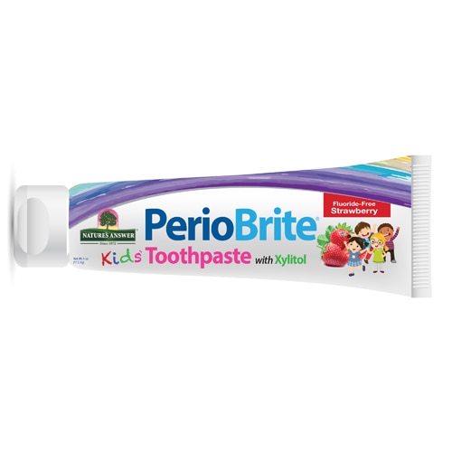 Nature's Answer Kids Periobrite Toothpaste Fluoride-Free Xylitol Strawberry
