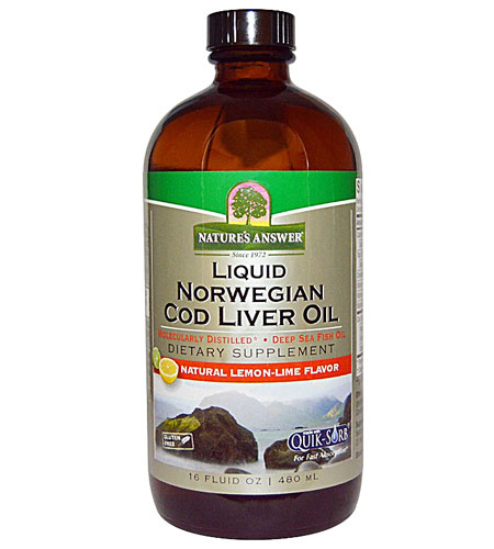 Nature's Answer Liquid Norwegian Cod Liver Oil Natural Lemon Lime