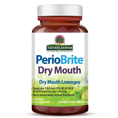 Nature's Answer PerioBrite Dry Mouth Lozenges Lemon-Lime Mint