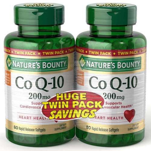 Nature's Bounty Co Q10 80 Softgels Twin Pack