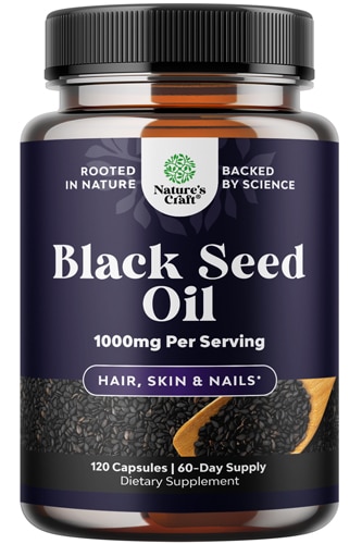 Nature's Craft Black Seed Oil for Hair Skin Joints & Nails