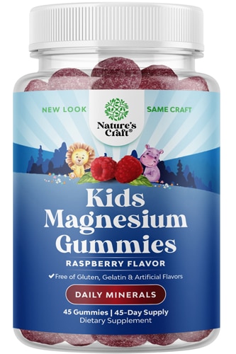 Nature's Craft Kids Magnesium Gummies Raspberry