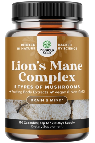 Nature's Craft Lion's Mane Complex - 5 Types of Mushroom