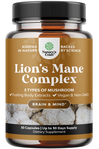 Nature's Craft Lion's Mane Complex - 5 Types of Mushroom