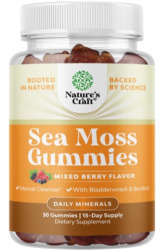 Nature's Craft Sea Moss Gummies Mixed Berry