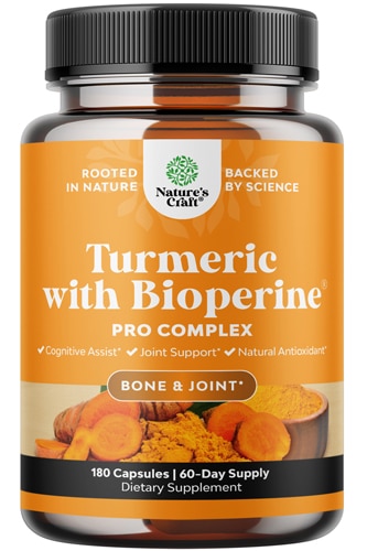 Nature's Craft Turmeric Curcumin with Bioperine - Bone & Joint