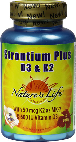 Nature's Life Strontium Plus D3 & K2