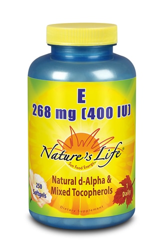 Nature's Life Vitamin E Natural d-Alpha and Mixed Tocopherols