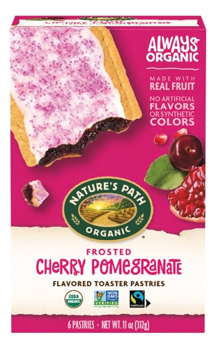 Nature's Path Organic Frosted Toaster Pastries Cherry Pomegranate