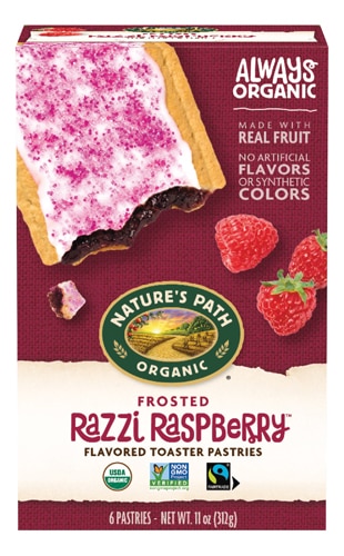Nature's Path Organic Frosted Toaster Pastries Raspberry
