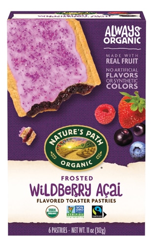 Nature's Path Organic Frosted Toaster Pastries Wildberry Acao