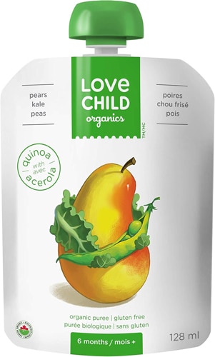 Nature's Path Organic Love Child Superblends Baby Puree Pears Kale Peas