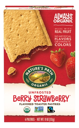 Nature's Path Organic Unfrosted Toaster Pastries Berry Strawberry