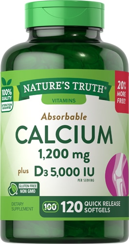 Nature's Truth Absorbable Calcium 1200 MG plus D3 5000 IU