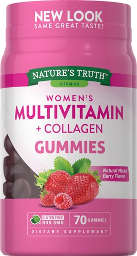 Nature's Truth Women's Multivitamin plus Collagen Gummies Natural Mixed Berry