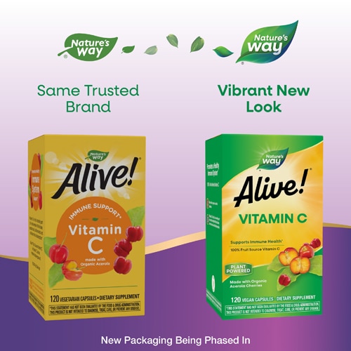 Nature's Way Alive! Vitamin C Supplement - 100% Fruit Source Vitamin C