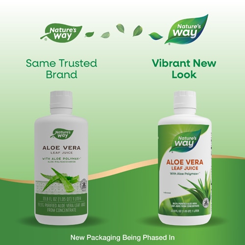 Nature's Way Aloe Vera Leaf Juice - 99.5% Purified Aloe Vera Leaf Juice Unflavored