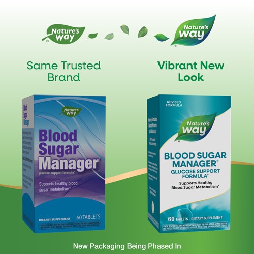 Nature's Way Blood Sugar Manager - Chromium Picolinate Vitamins B6 B12 Magnesium Zinc