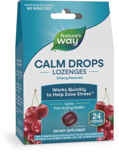 Nature's Way Calm Drops - with Fast-Acting GABA Cherry Flavored