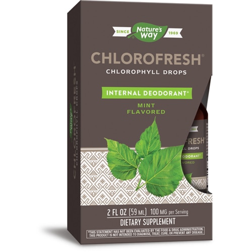 Nature's Way Chlorofresh Chlorophyll Drops - Internal Deodorant - Mint Flavored