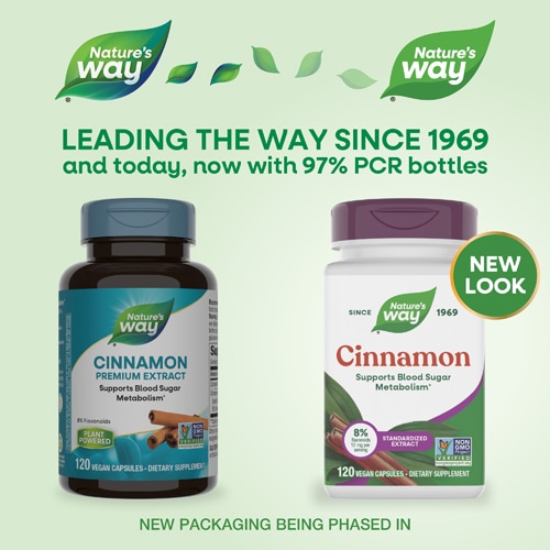 Nature's Way Cinnamon Standardized Extract - Standardized to 8% Flavonoids