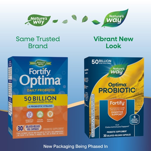 Nature's Way Fortify Optima Probiotic Digestive Health - 50 Billion Live Cultures