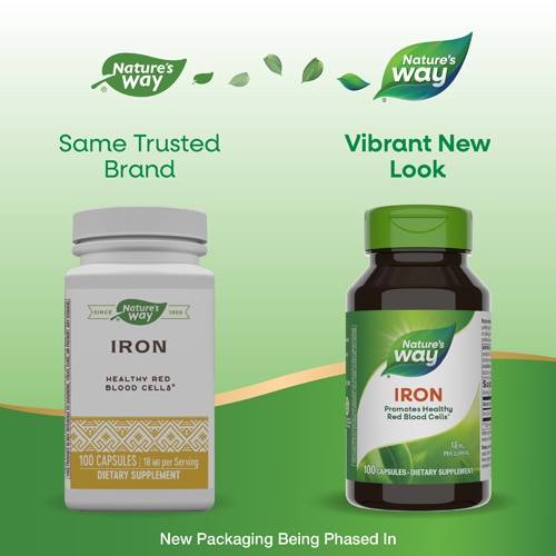 Nature's Way Iron - 18 mg Iron from Iron Gluconate Per Serving