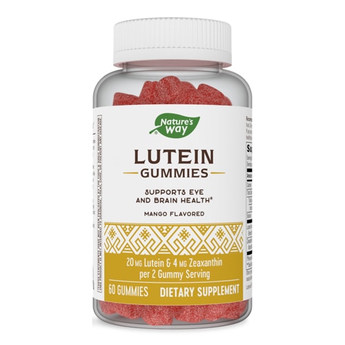 Nature's Way Lutein Gummies - 20 mg Lutein Per Serving - Supports Eye & Brain Health