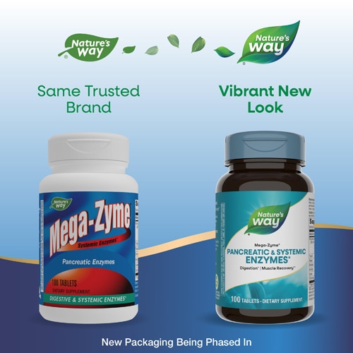 Nature's Way Mega-Zyme, Pancreatic & Systemic Enzymes - Digestive Support