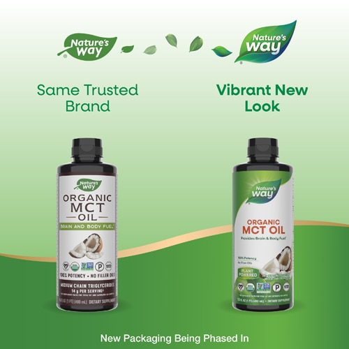 Nature's Way Organic MCT Oil - Brain & Body Fuel from Coconuts - Keto & Paleo Certified